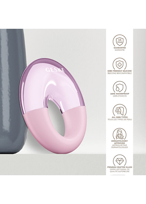 Geske Cool & Warm Eye Massager Pembe 7'si 1 Arada Serin ve Sıcak Göz Masaj Aleti  - 2
