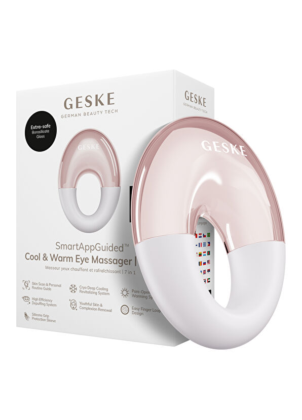 Geske Cool & Warm Eye Massager Beyaz 7'si 1 Arada Serin ve Sıcak Göz Masaj Aleti  - 3
