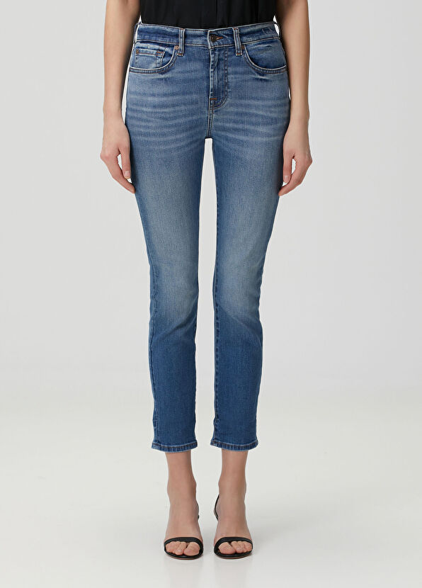 7 For All Mankind Relaxed Skinny Mavi Jean Pantolon - 2