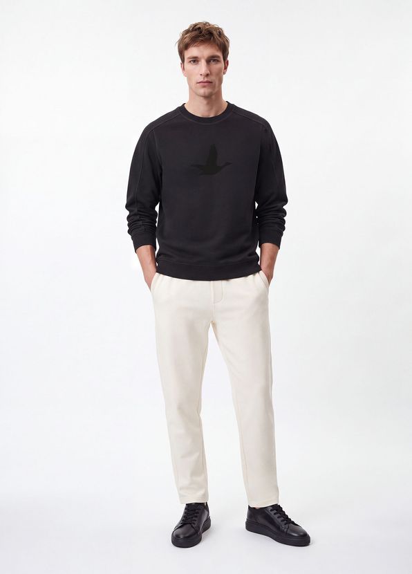Beymen Club Anthracite Goose Logo Oversized Sweatshirt - 2