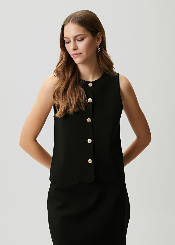 Beymen Club Siyah Dilimli Mini Triko Etek - 2