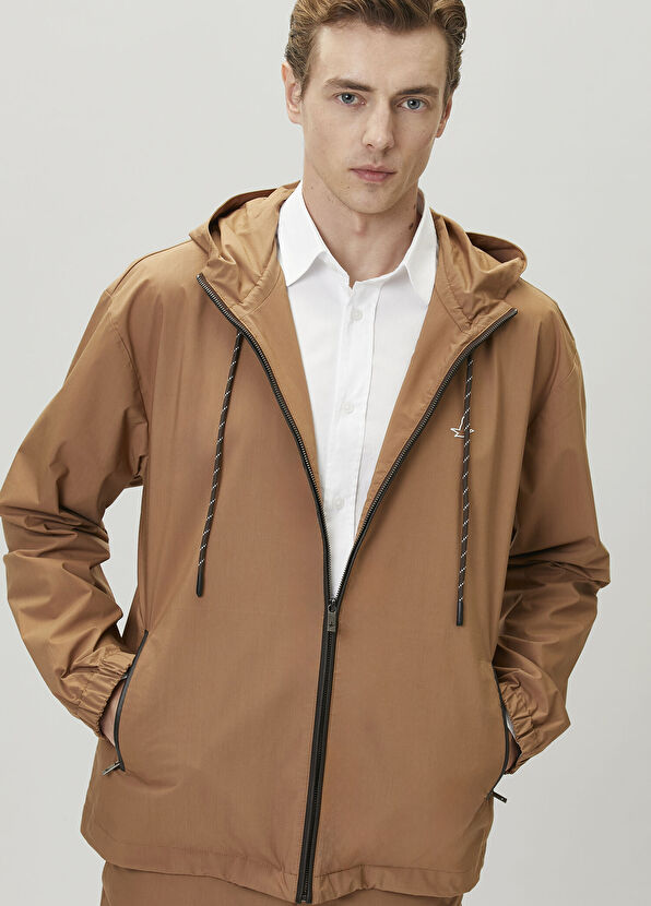 Beymen Club Deve Tüyü Kapüşonlu Deri Biyeli Mont - 2