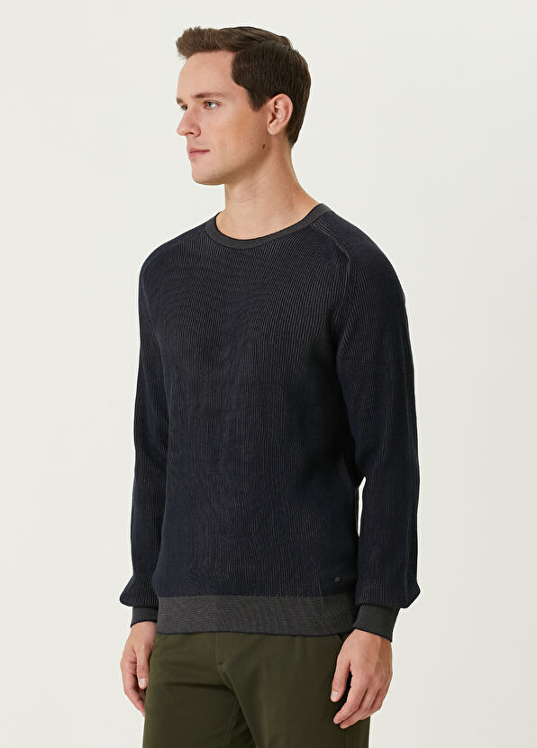 Beymen Club Navy Blue Wool Sweater - 3