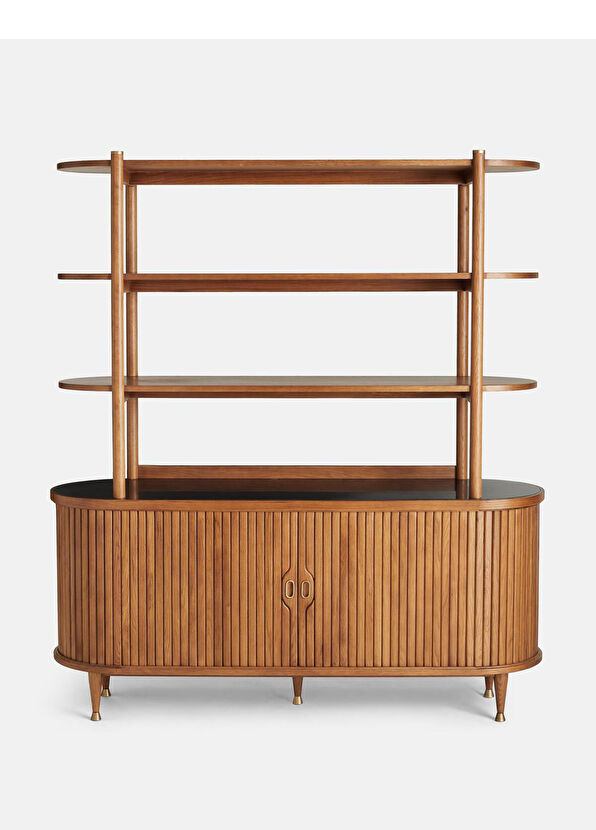 Latanwood Lawrance Wooden Buffet & Bookshelf - 2