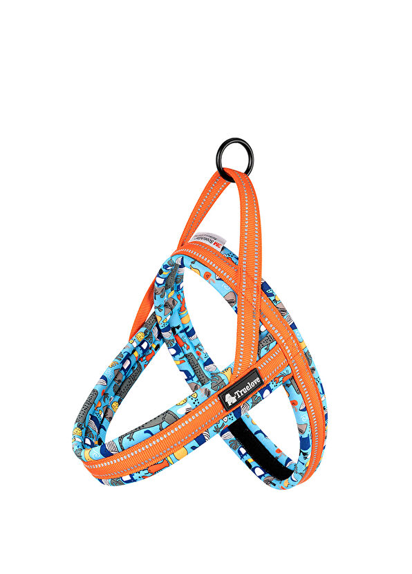 True Love Marine Turuncu Köpek Göğüs Tasması - 1