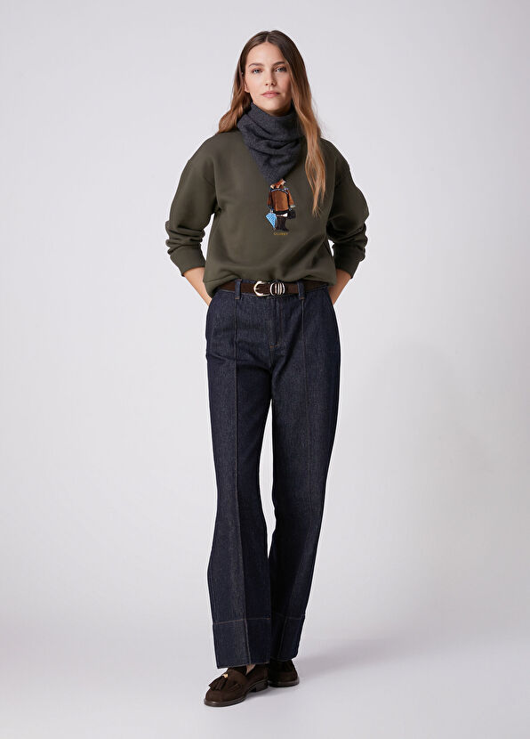 Beymen Club Clubby Haki Taşlı Sweatshirt - 3
