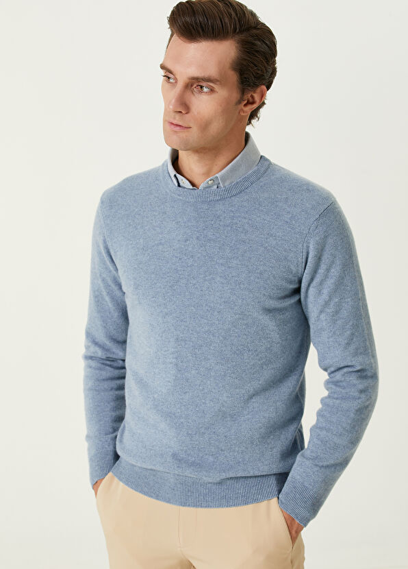Beymen Club Blue Cashmere Sweater - 2