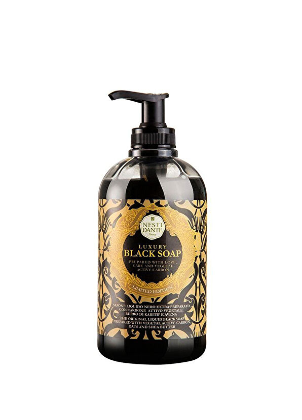 Nesti Dante Luxury Black Aktif Karbon Vegan Gözenek Arındırıcı Nemlendirici Sıvı Sabun 500 ml - 1