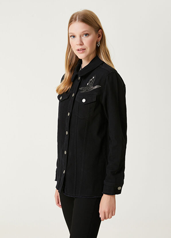 Beymen Club Siyah Gömlek Formlu Denim Ceket - 4