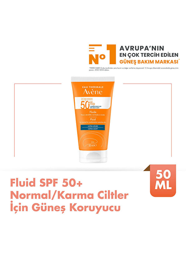Avene Solaire Fluide SPF50+ Güneş Koruyucu 50 ml - 2