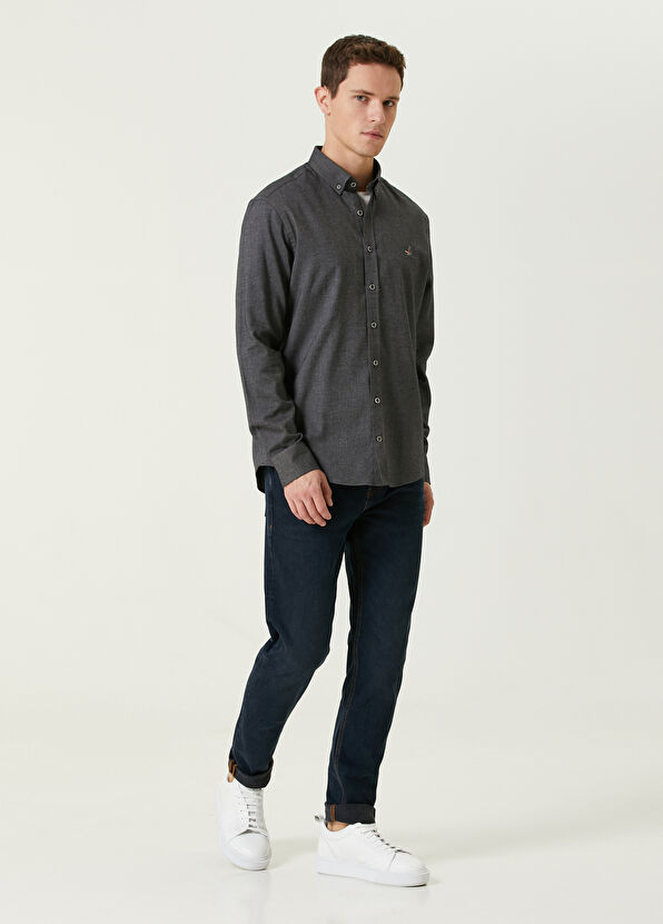 Beymen Club Comfort Fit Antrasit Flannel Gömlek - 2