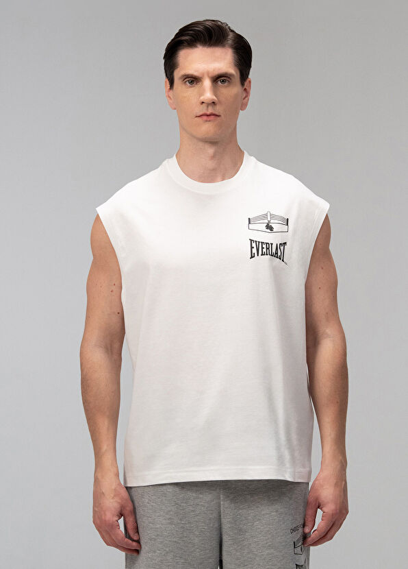 Everlast Choice Of Champs Comfort Fit Beyaz Kısa Kolsuz Erkek T-shirt - 1