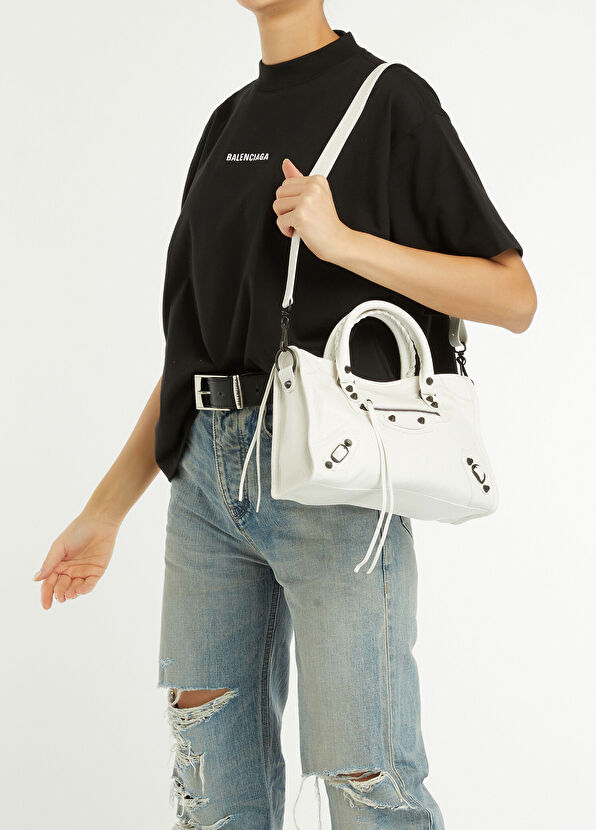 Balenciaga Le City Small Beyaz Kadın Deri Çanta - 2