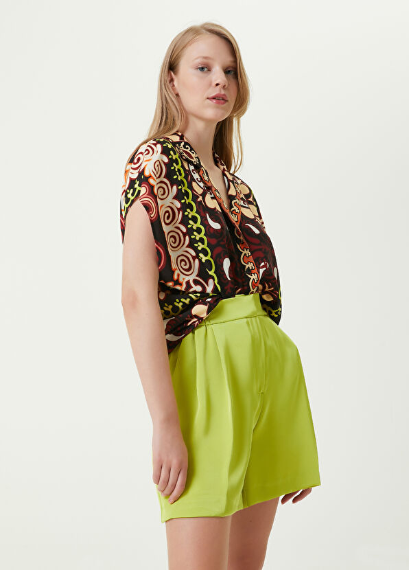 Beymen Club Kelebek Yaka Etnik Desenli Kolsuz Gömlek - 1