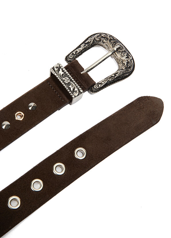 Beymen Club Kahverengi Western Süet Kemer - 2