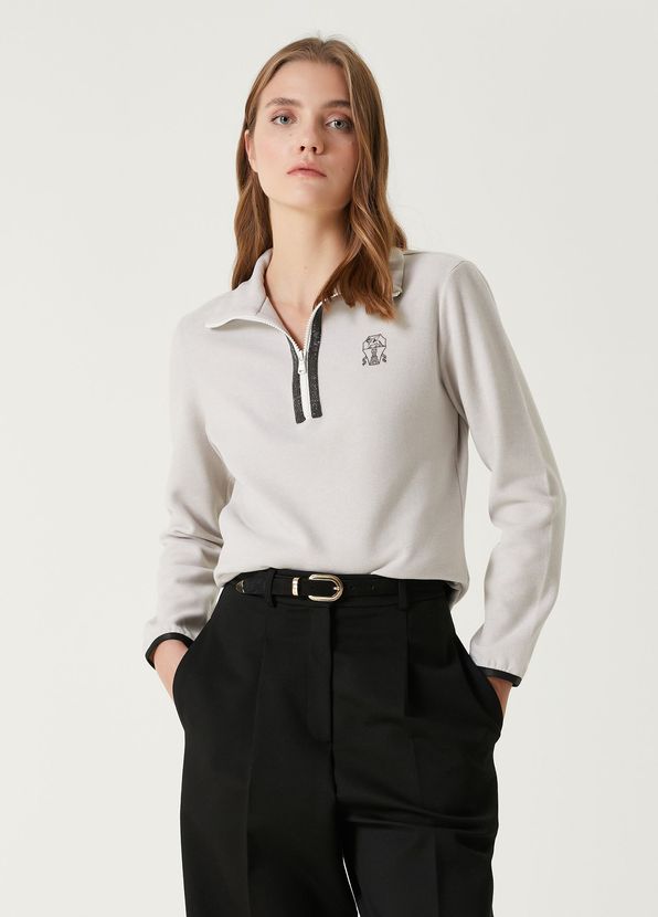 Brunello Cucinelli Beige Cashmere Sweater - 1