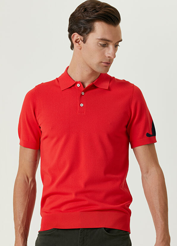 Beymen Club Kırmızı Polo Yaka Kaz Jakarlı Kısa Kollu Triko - 2