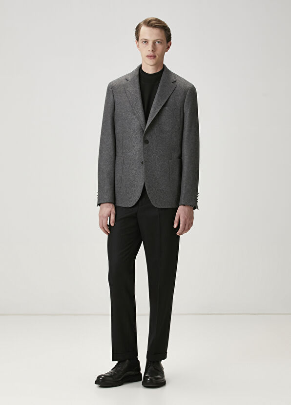 Beymen Club Antrasit Melanj Yün Kaşe Blazer - 2