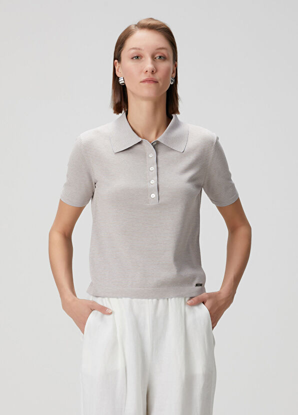 Kiton Light Blue Polo Neck Knitwear - 1