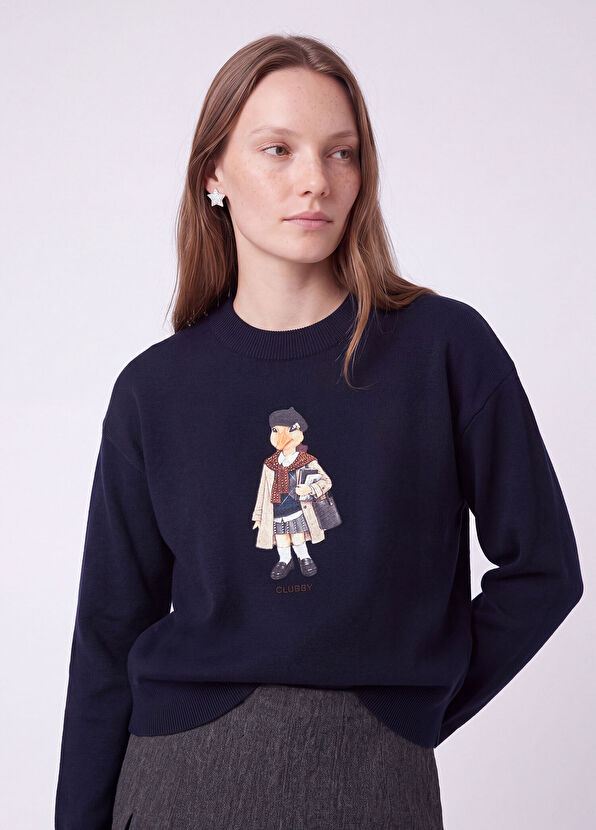 Beymen Club Clubby Navy Blue Knit Sweater - 3