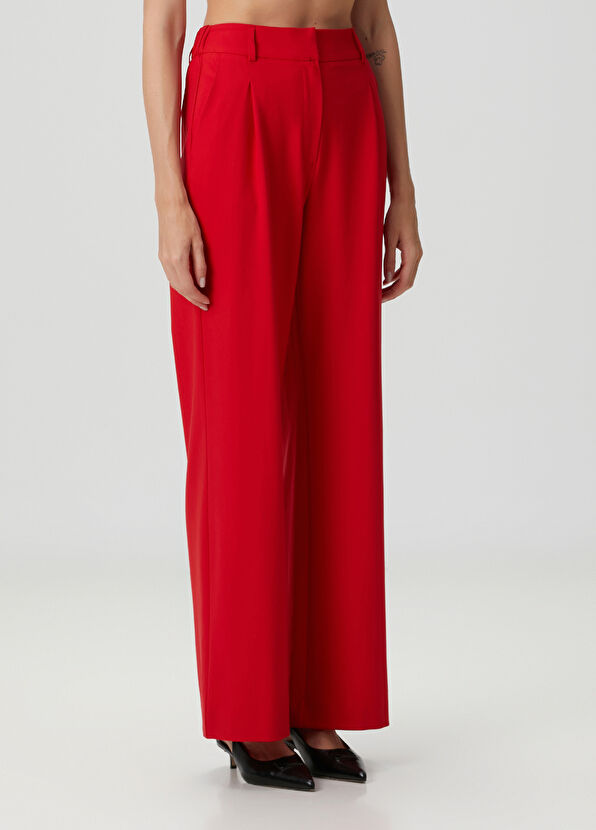 Beymen Club Red Wide-Leg Trousers - 2