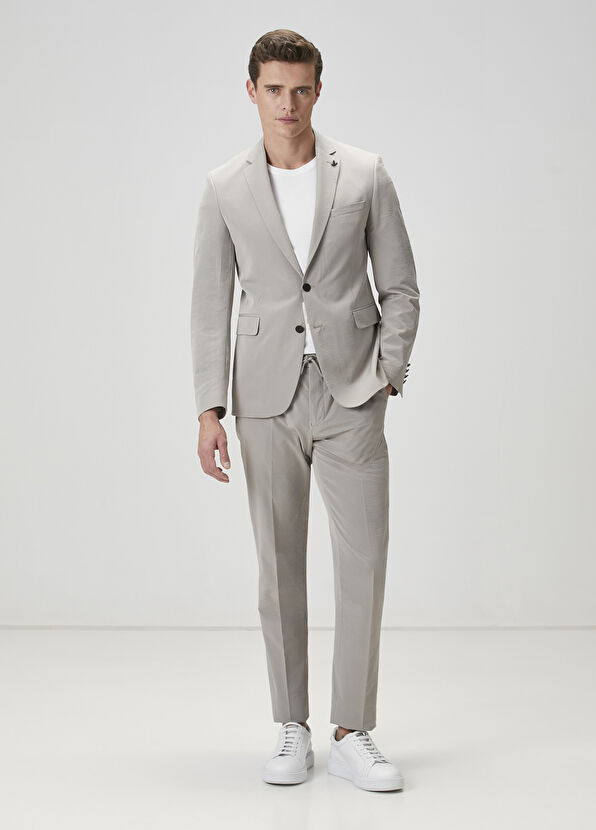 Beymen Club Beige Embossed Suit - 1