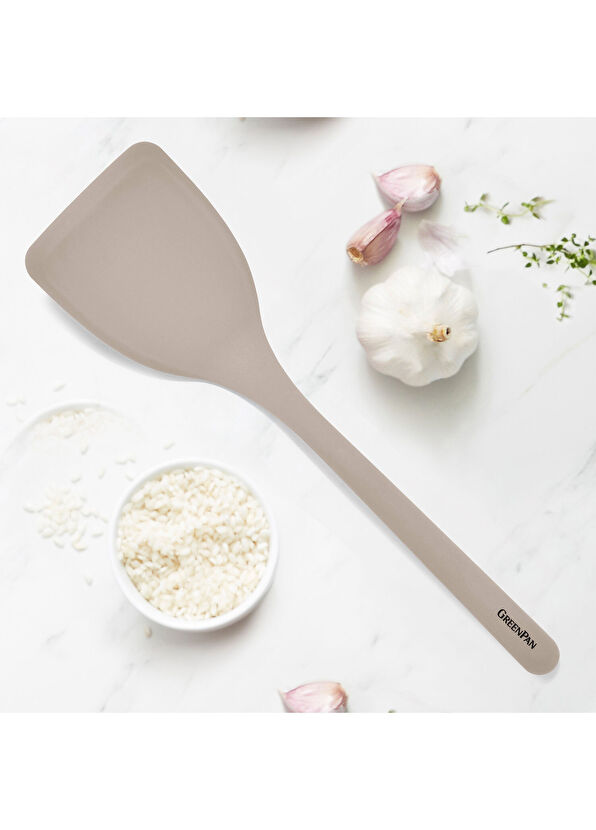 Resim Bej Silikon Lasanya Spatula 