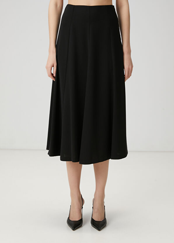 Beymen Club Black Midi Crepe Skirt - 2