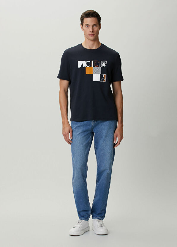 Beymen Club Lacivert Baskılı T-shirt - 2