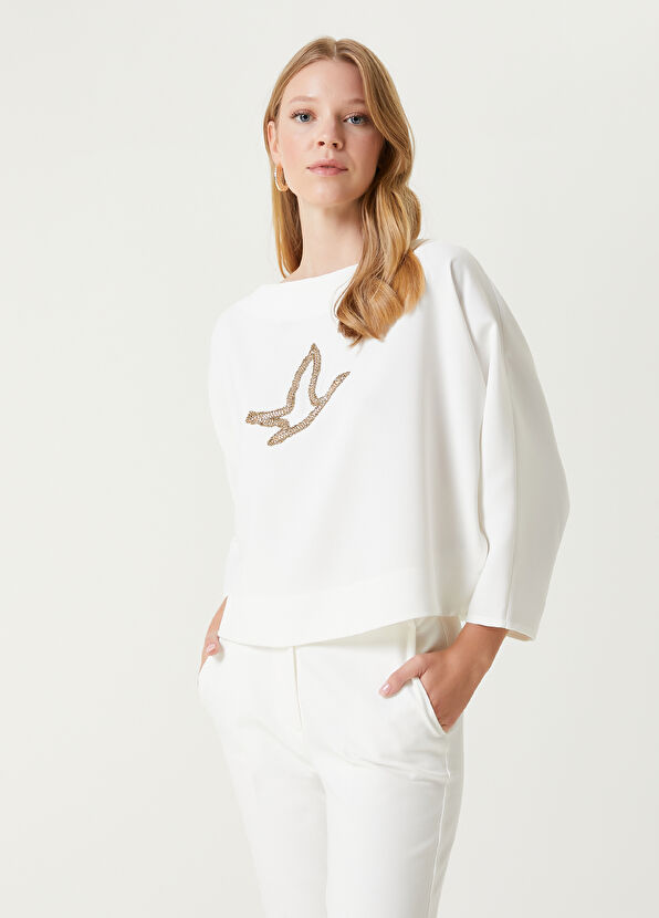 Off White Logo Blouse Beymen Club Off White Logo Blouse - 4