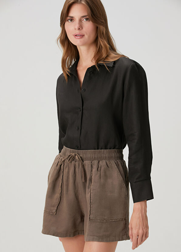 Beymen Club Kahverengi Keten Şort - 2