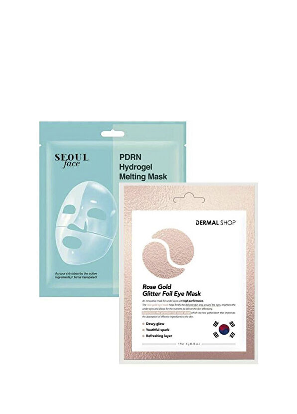 Dermal Pdrn Nemlendirici Cilt Onarıcı Şeffaf Eriyen Jej Yüz Maskesi 34 gr + Rose Göz Maskesi 4 gr - 1