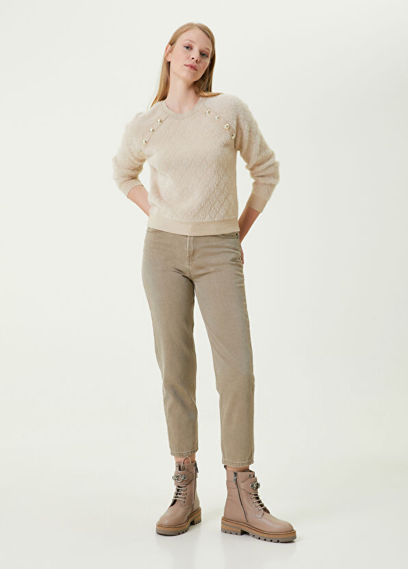 Beymen Club Mom Fit Haki Klasik Jean Pantolon - 1