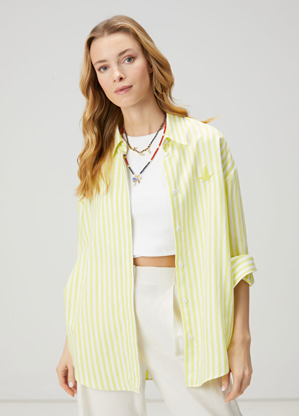 Beymen Club Sarı Çizgili Gömlek - 1