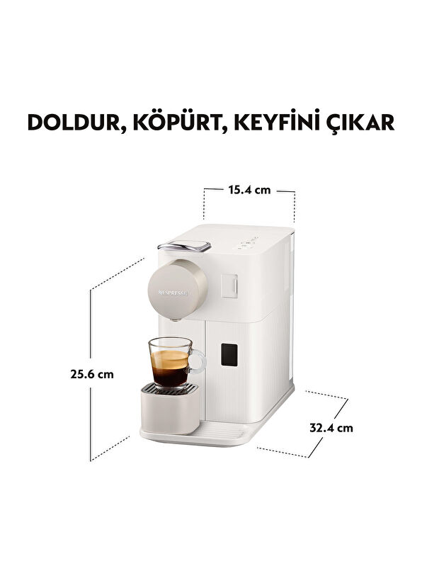 Nespresso F121 White Lattissima One Kapsüllü Espresso Kahve Makinesi - 4