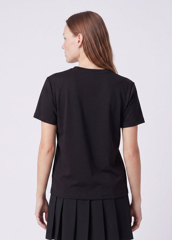 Beymen Club Siyah Silver Logolu T-shirt - 4