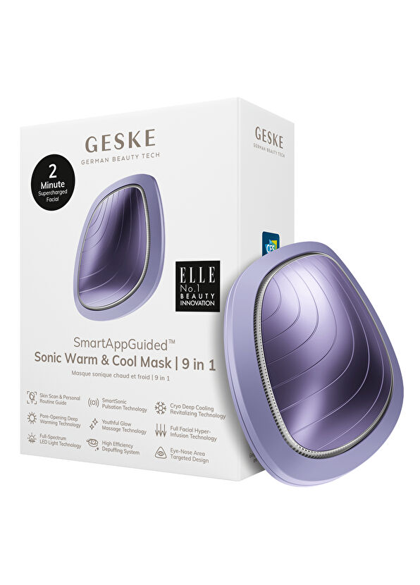 Geske Sonic Warm & Cool Mask Soğutma ve Isıtmalı + Led Terapili + Titreşimli Yüz Maskesi Bakım Cihazı  - 2