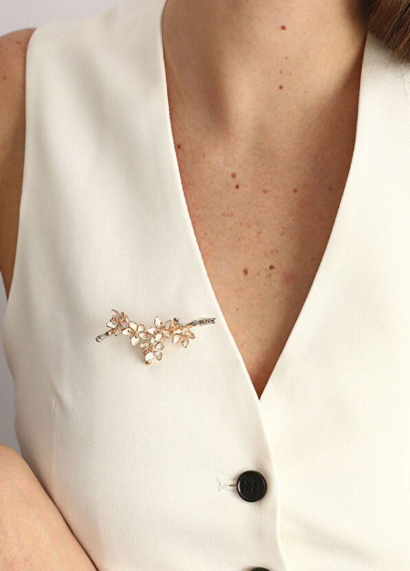 Ezra Baghaki Jewellery Almond Wood 925 Sterling Silver Women's Brooch - 2