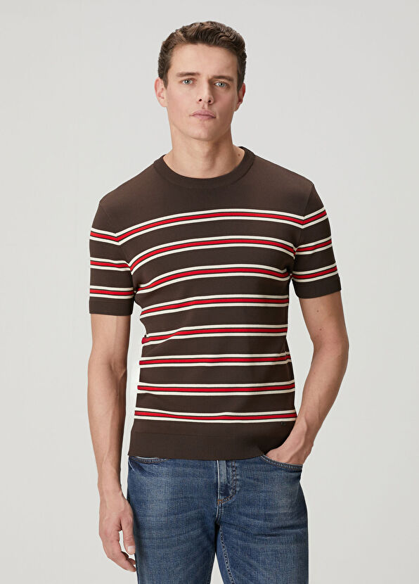 Beymen Club Brown Striped Knitwear - 1