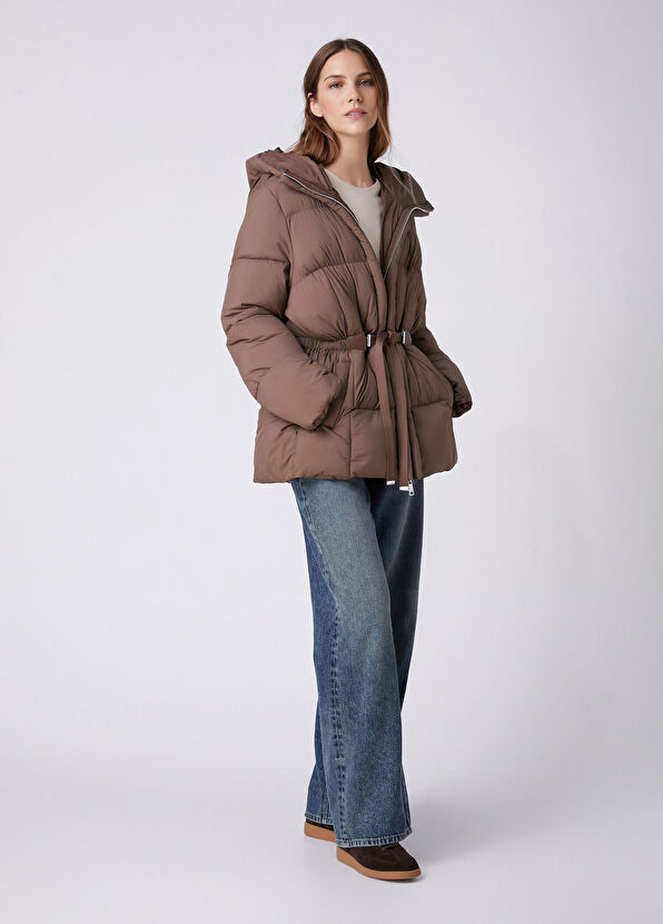 Beymen Club Brown Hooded Puffer Coat - 3
