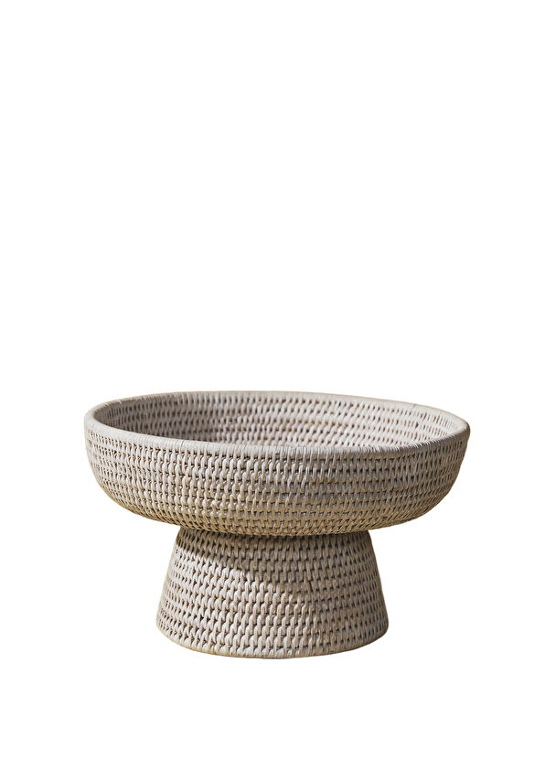 King Zoo Minimal Rattan Meyve Kasesi   - 1