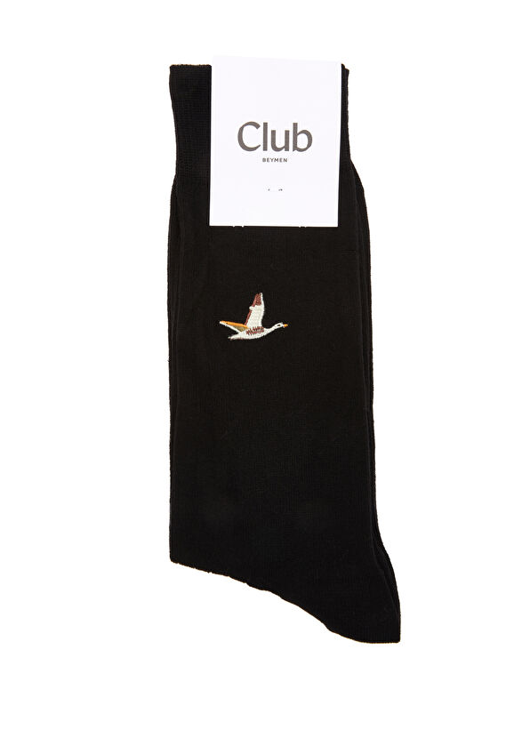 Beymen Club Black Logo Men's Derby Socks - 1