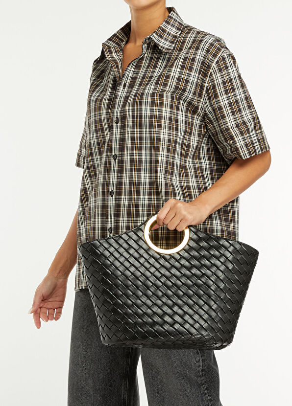 Bottega Veneta Picnic Siyah Kadın Deri Çanta - 2