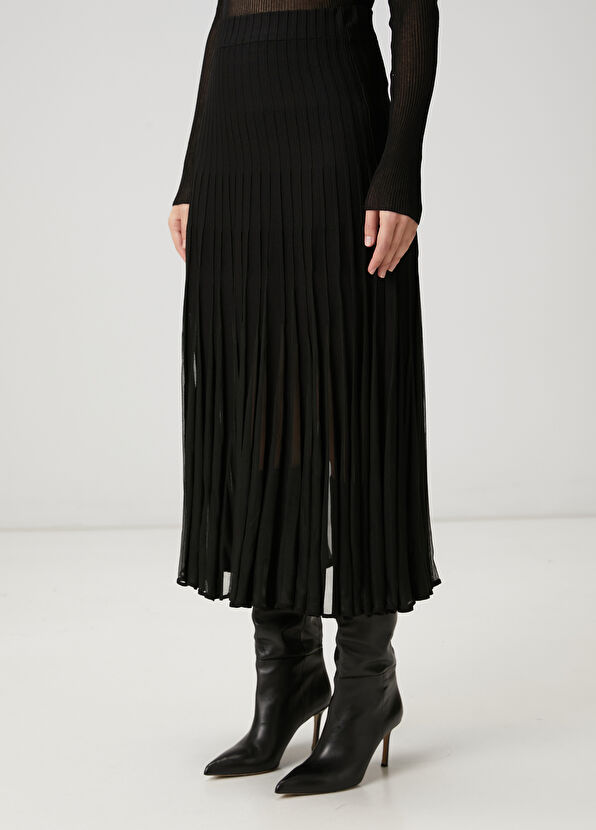 Beymen Club Black Midi Knit Skirt - 2