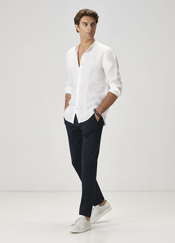 Beymen Club Comfort Fit White Linen Shirt - 3