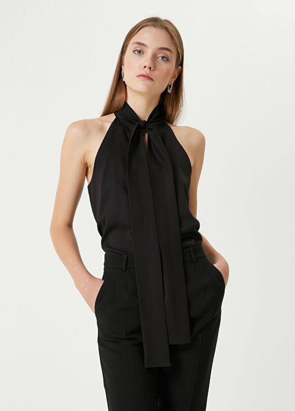 Beymen Collection Siyah İpek Bluz - 1