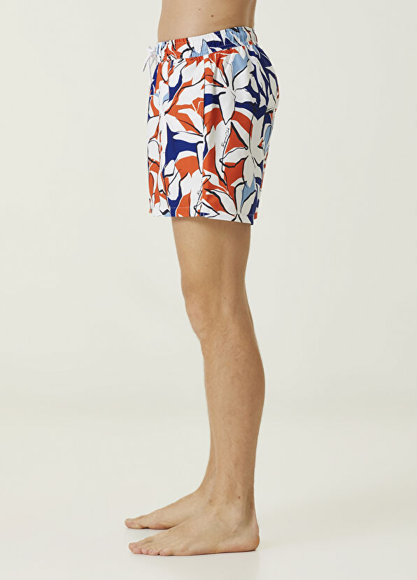 Beymen Club Mavi Turuncu Çiçek Desenli Mayo - 3