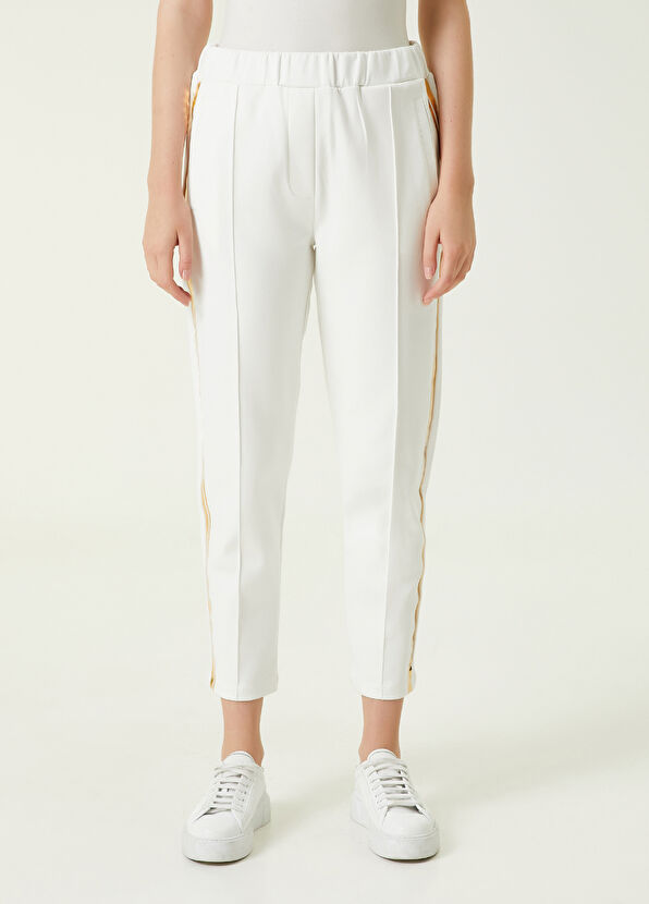 Beymen Club Beyaz Gold Varak Baskılı Eşofman Altı - 2