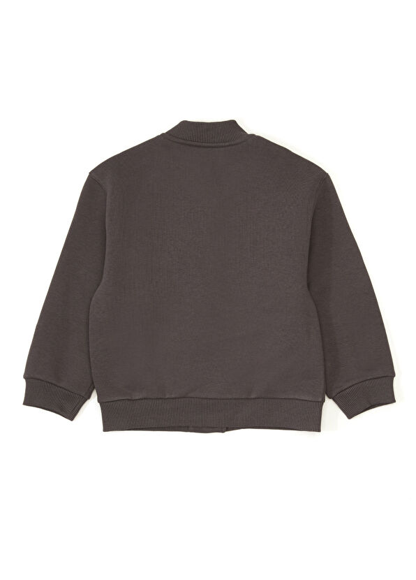 Pueril Antrasit Şardonlu Çocuk Bomber Ceket - 2