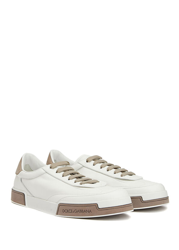 Dolce&Gabbana Beige Men's Leather Sneakers - 2